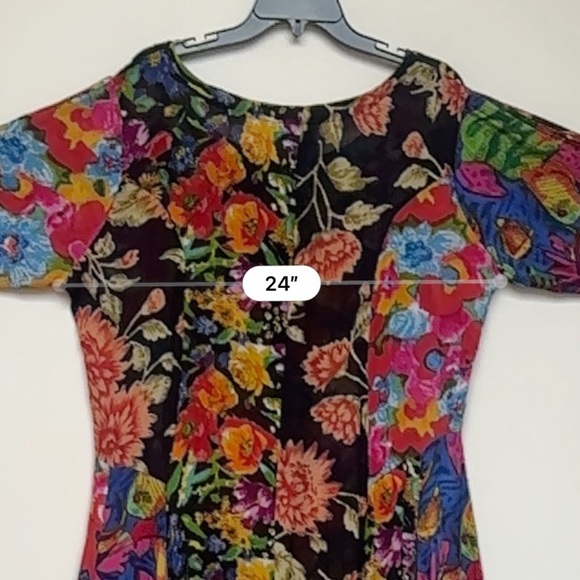 Jasmine by K.V.M Floral Sheer Maxi Dress Size Medium - Picture 10 of 10